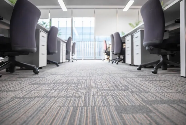 Carpet flooring in a commercial office professionally maintained by Agnus Dei Cleaning Solutions. Expert commercial cleaning in Connecticut.
